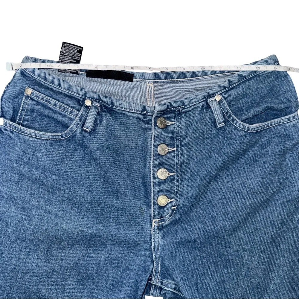 Vintage Y2K No Boundaries Butterfly Capri Jean Low Rise Button Fly Denim Size 11